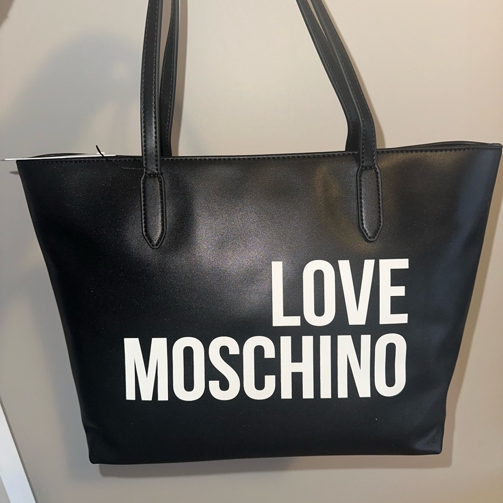 Love Moschino Black and White Tote